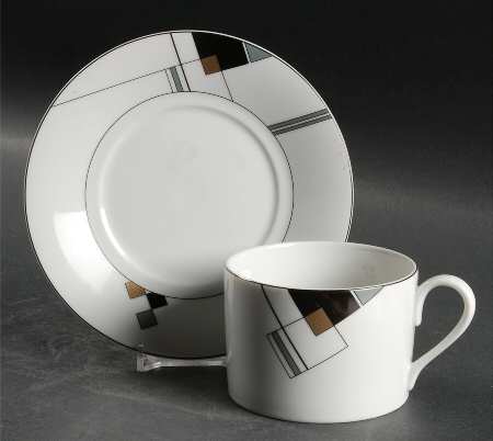 Metrix Flat Cup & Saucer Set