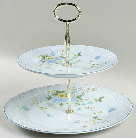 Michelle 6 5/8"-10"  2 Tiered Serving Tray (Dp, Sp) HC