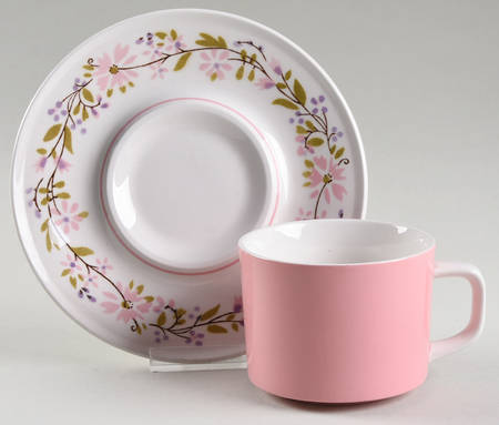 Mille Fleur Flat Cup & Saucer Set by Mikasa