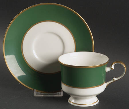 Ming Green Footed Cup & Saucer Set