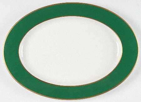 Ming Green 17" Oval Serving Platter