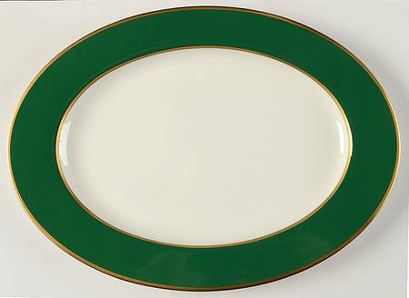 Ming Green 12" Oval Serving Platter