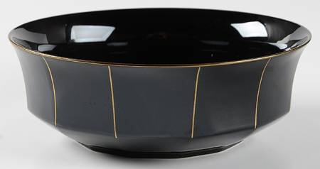 Midnight Gold 8" Round Vegetable Bowl