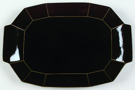 Midnight Gold 14" Oval Serving Platter