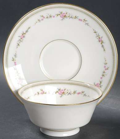 Millbrooke Footed Cream Soup Bowl & Saucer Set
