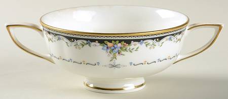 Millefleur Footed Cream Soup Bowl