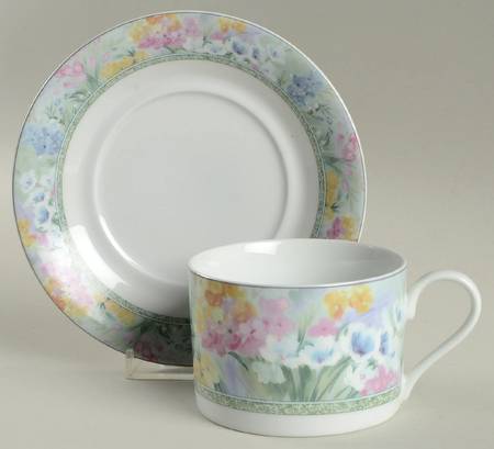 Misty Meadow Flat Cup & Saucer Set by Mikasa