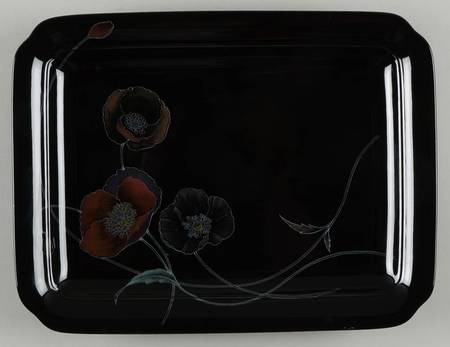 Midnight Pearls Rectangular Tray