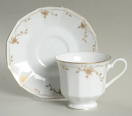 Midas Rose Footed Cup & Saucer Set