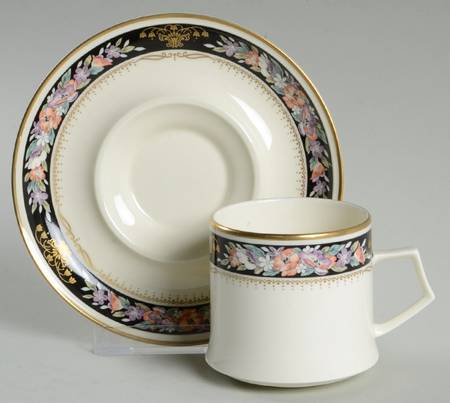 Midnight Sky Flat Demitasse Cup & Saucer Set