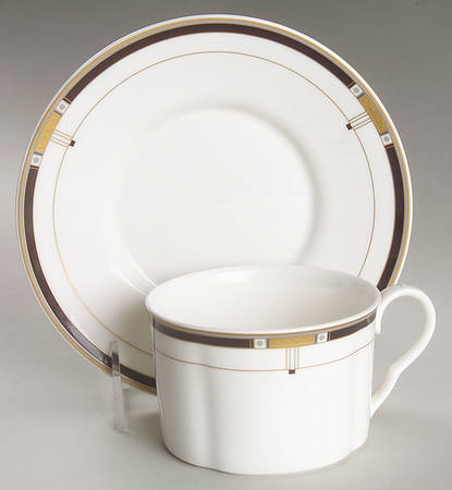 Monte Cristo Black Flat Cup & Saucer Set
