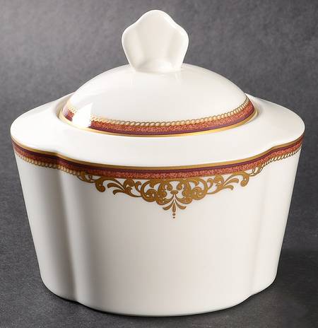 Monarchy Claret Sugar Bowl & Lid