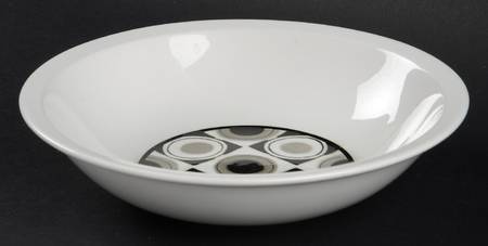 Moon Dot Rim Soup Bowl