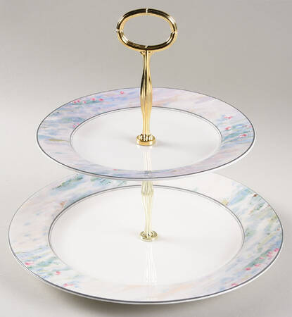 Monet 6 5/8"-10"  2 Tiered Serving Tray (Dp, Sp) HC