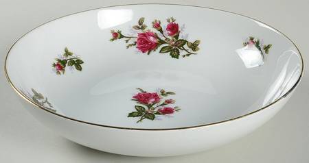 Moss Rose 9" Round Vegetable Bowl
