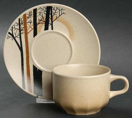 Moon Shadow Flat Cup & Saucer Set