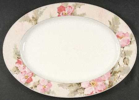 Mystic Fleur 17" Oval Serving Platter