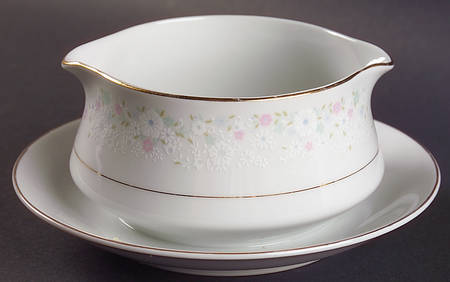 My Love Gravy Boat with Attached Underplate