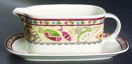 Mystic Melody Gravy Boat & Underplate (Relish/Butter)
