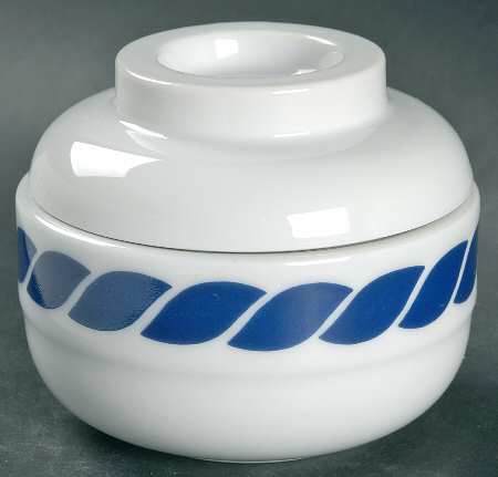 Nautilus Blue Sugar Bowl & Lid