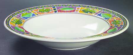 Nature's Canvas Large Rim Soup Bowl