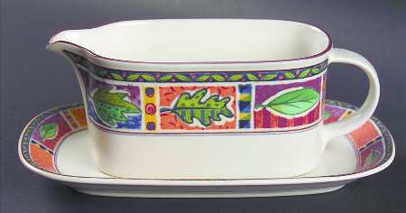 Nature's Canvas Gravy Boat & Underplate