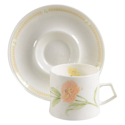 Nature's Garden Flat Cup & Saucer Set