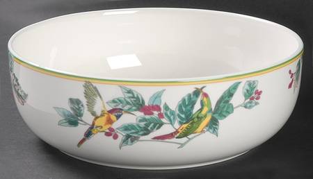Nature's Harmony (Bird & Flowers) 8" Round Vegetable Bowl