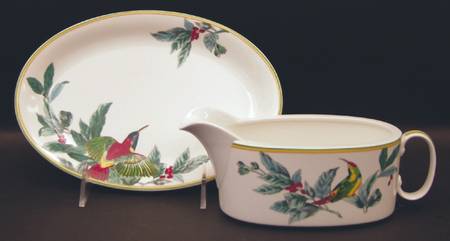Nature's Harmony (Bird & Flowers) Gravy Boat & Underplate