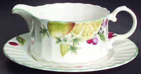 Nature's Image Round Gravy Boat & Underplate (Salad Plate)