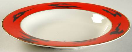 Negora Red Rim Soup Bowl