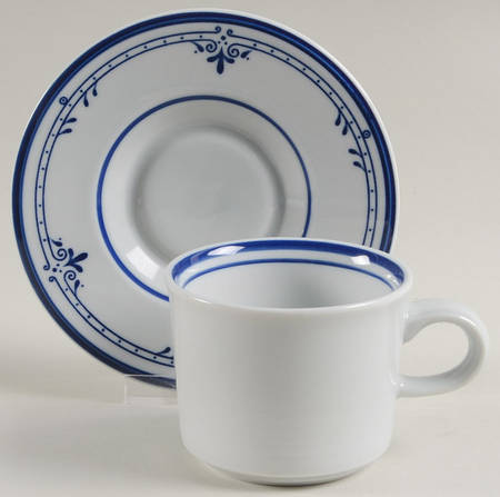 Newport Flat Cup & Saucer Set