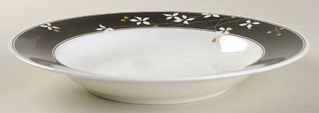 Night Blossoms Rim Soup Bowl