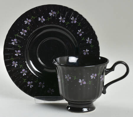 Nightshades Footed Cup & Saucer Set by Mikasa