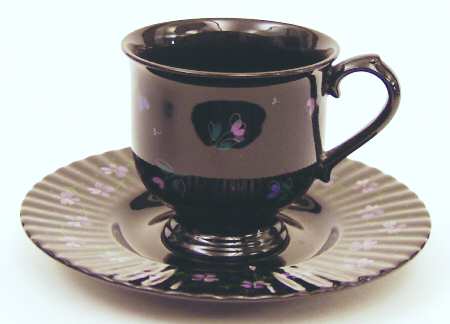 Nightshades Footed Cup & Saucer Set