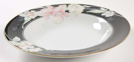 Night Orchid Rim Soup Bowl by Mikasa