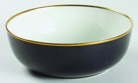 Noir Gold 8" Round Vegetable Bowl
