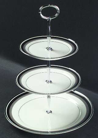 Noir 13 7/8"-14 1/4" 3-Tiered Serving Tray(DP,SP,BB) HC