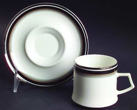 Noir Flat Demitasse Cup & Saucer Set