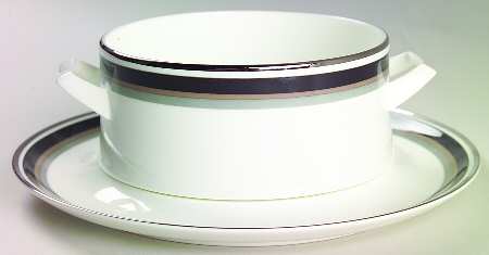 Noir Round Gravy Boat & Underplate
