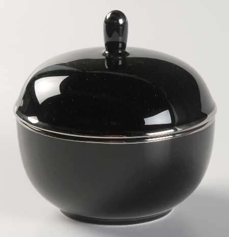 Noir Platinum Sugar Bowl & Lid