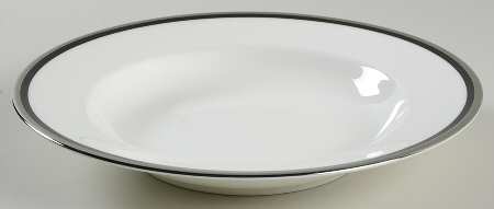 Noir Platinum Rim Soup Bowl