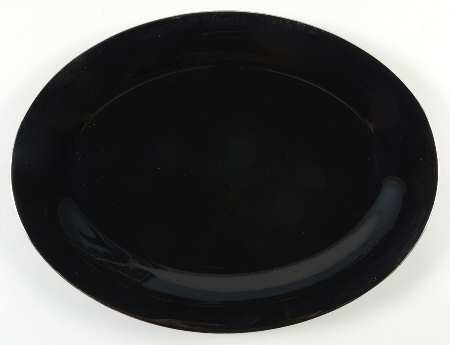 Noir Platinum 14" Oval Serving Platter
