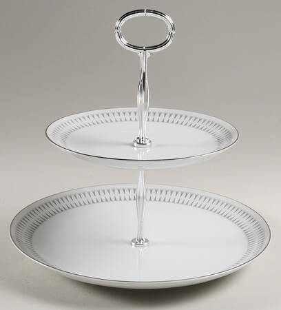 Nordica 6 5/8"-10"  2 Tiered Serving Tray (Dp, Sp) HC