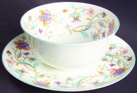 Nosegay Gravy Boat with Attached Underplate