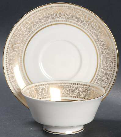 Oberlin Footed Cream Soup Bowl & Saucer Set