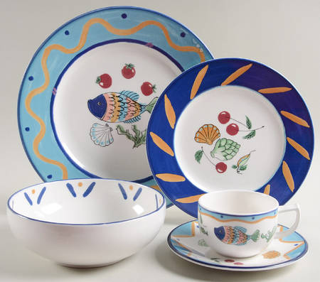 Ocean Collage 5 Piece Place Setting