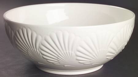Ocean Jewel White 8" Round Vegetable Bowl
