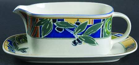 Olive Grove Gravy Boat & Underplate (Relish/Butter)