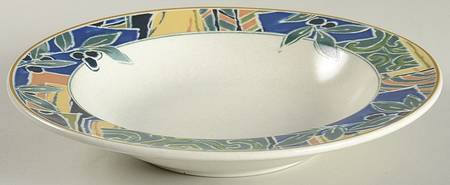 Olive Grove Large Rim Soup Bowl